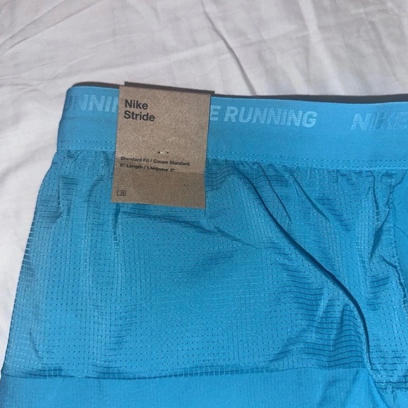 Nike Stride 5” Mens Medium Blue Lined Athletic 2 in 1 Running Shorts 2XL - Picture 4 of 7